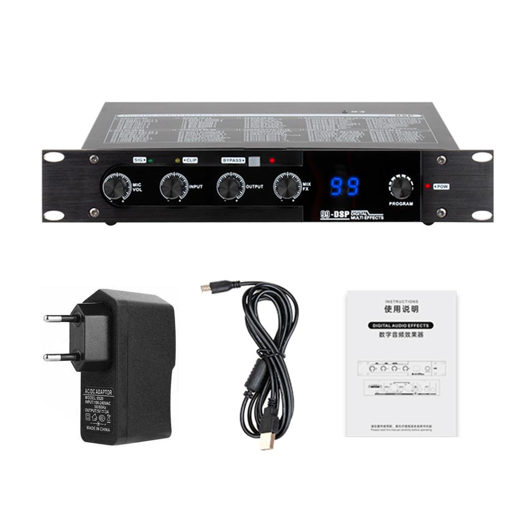 Профессиональный караоке-микшер 99 DSP Цифровой аудиоэффектор Стерео звуковой эффект Совместимая с Bluetooth 5.0 передача