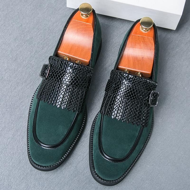 Британский тренд Новые туфли-монки с бахромой, пэчворком и смешанными цветами, лакированные, мужские, для свадьбы, повседневные, формальные