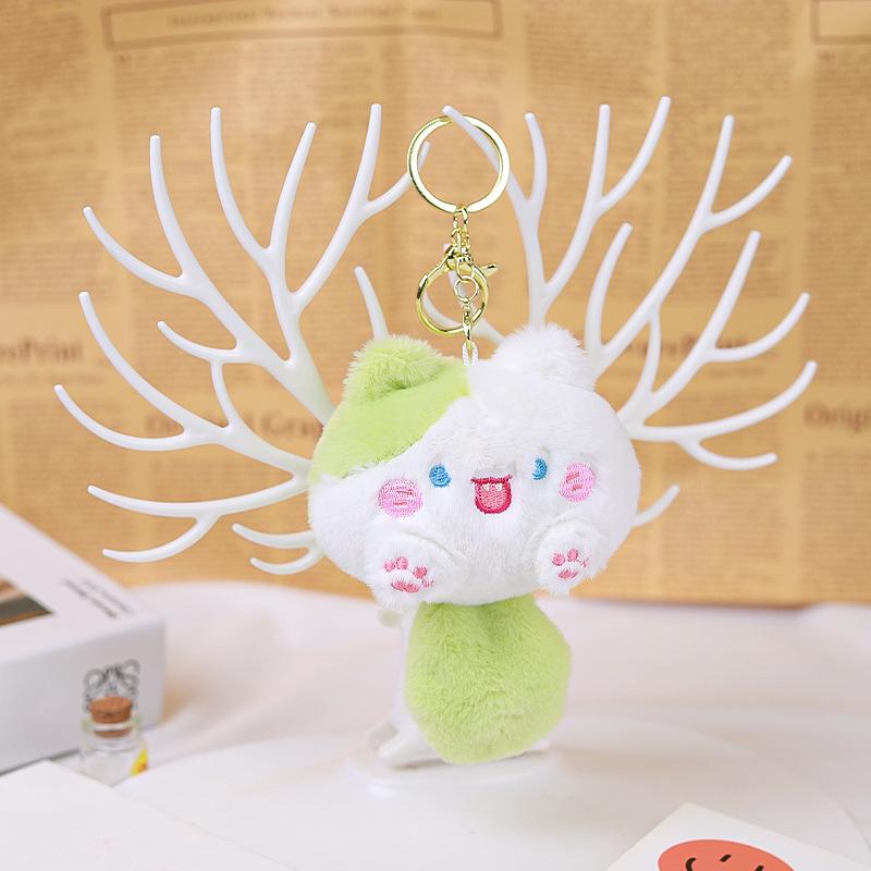 Cute Cat Dumpling Squeaky Pendant Keychain Plush Toy