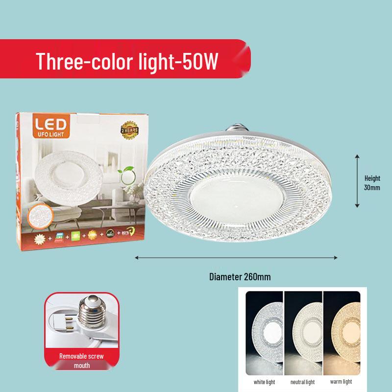 Светодиодная лампа с раздельным кристаллом, Энергосберегающая E27, Яркий свет для защиты глаз для гостиной, спальни и столовой