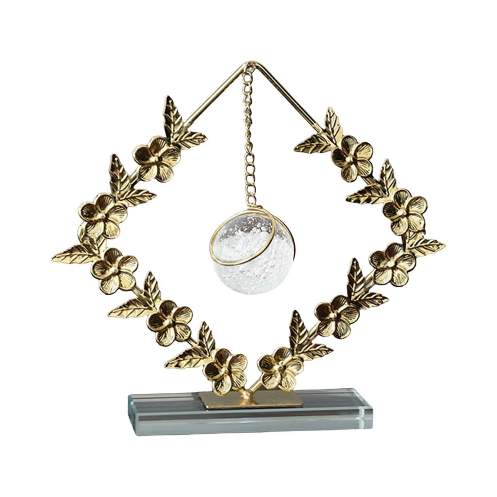 Creative Iron Art Crystal Ball Art Ornament Light Luxury Wine Cabinet Entrance TV Cabinet Living Room Home Furnishings