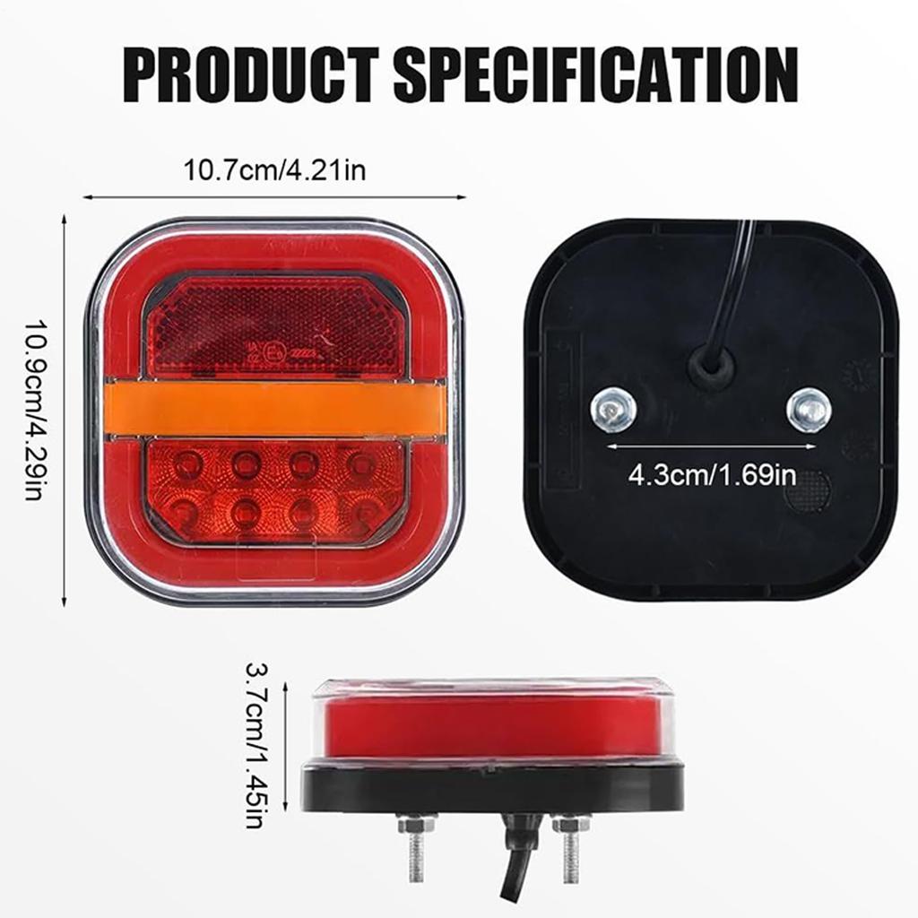 Trailer Tail Lights, Rear Lamps for Towing Trucks and Trailers | High Brightness Wireless