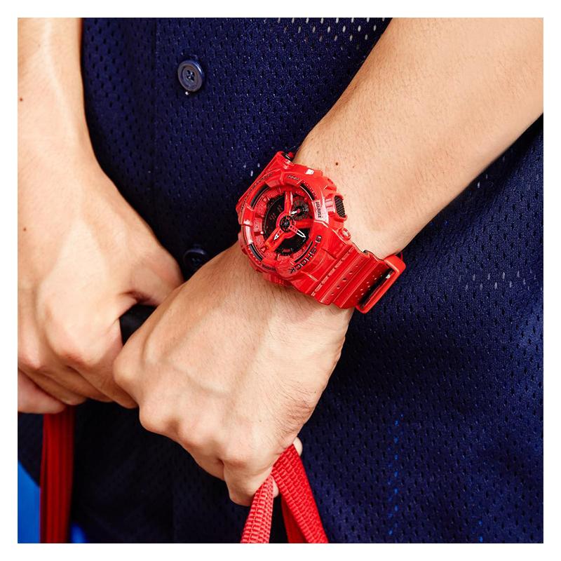 Casio Серия с двойным дисплеем LCD/Стрелочным Серия G-SHOCK Модная Трендовая Уличная Крутая Чувство Продвинутая Классика Стрелочный Двойной Дисплей Диск Спорт GA-110LPA-4A