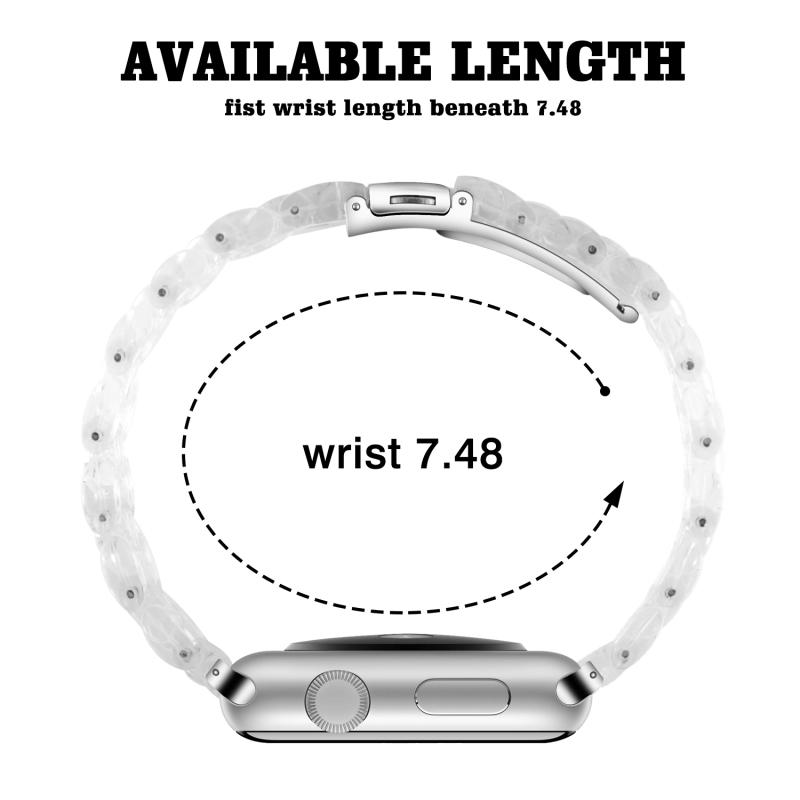 Прозрачный ремешок из смолы для Apple Watch, ремешок 42 мм, 40 мм, Correa 44 мм, 38 мм, смарт-браслет iwatch series 8, 7, 6, 5, 4 SE, 41 мм, 45 мм