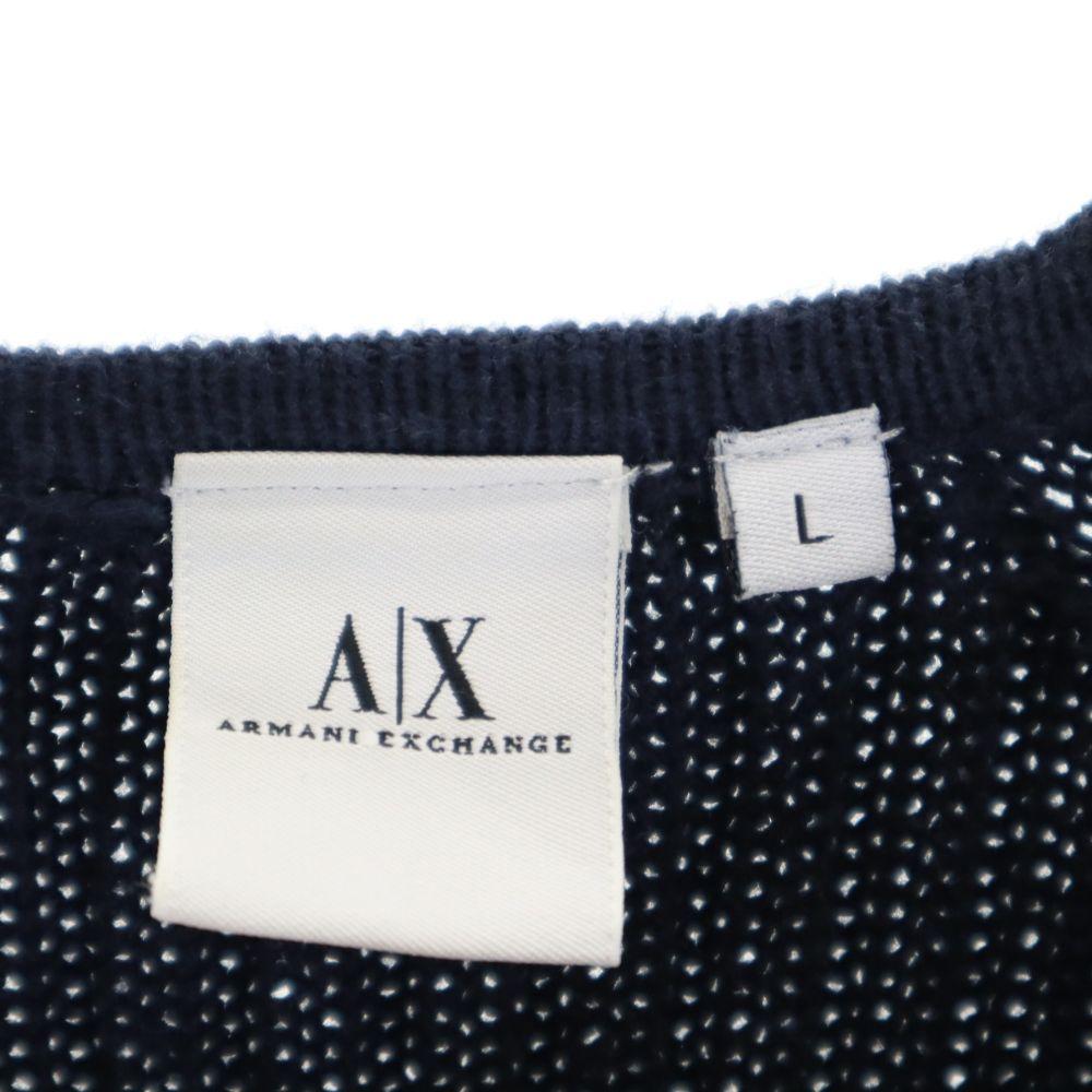 Armani Exchange 90s Old Long Sleeve Sweater L Navy System Knit Women Used