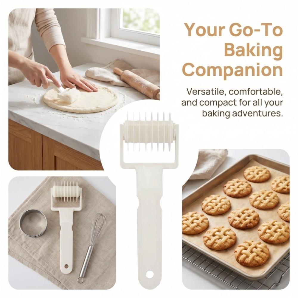 Food-Grade Pastry Cutter Roller Lattice Pizza Dough Docker Roller  Pizza Cookie Oven
