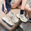 Retro Color Matching Dad Shoes Women's 2025 Spring New Versatile Breathable Fried Street Lightweight Foot Small Platform Sneakers
