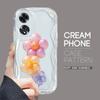 Для OPPO A17 A18 A38 A58 A98 Reno7 Z 8Z 8T 11F 11 Pro Realme 12 Lite 12 Pro C30 Balloon Flowers кремовая текстура мягкий силиконовый чехол для телефона