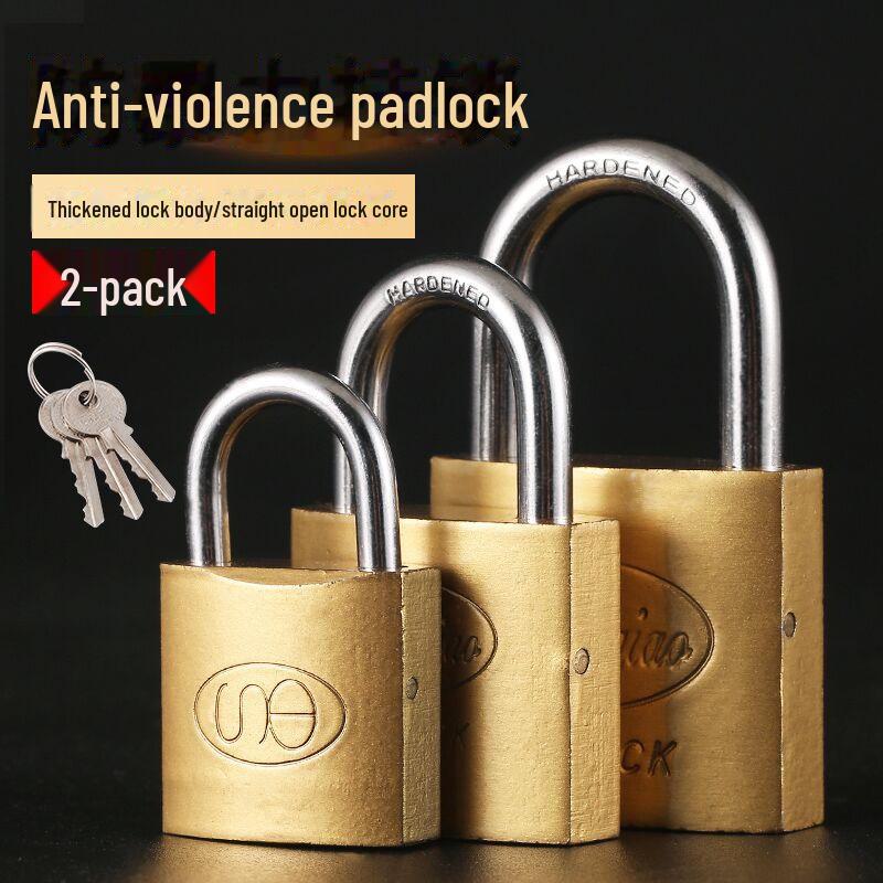 Винтажный медный защитный навесной замок - универсальный дверной замок из нержавеющей стали, защита от кражи, чистая медь, китайский стиль