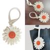 Handmade Daisy Keychain For Bags And Keys Crafted From Premium Eco Friendly Leather With Durable Design