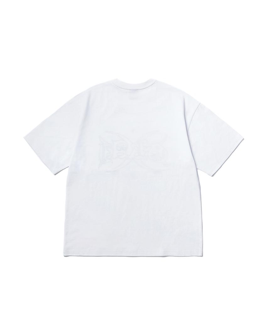 GAKKAI UNIONS Cut-Off Stitch Short Sleeve T-Shirt White
