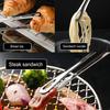 Зажим для барбекю Нержавеющая сталь Легкое управление одной рукой Здоровое приготовление пищи с полой конструкцией Гладкая поверхность