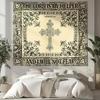 NIPINUS Christian Wall Tapestry with Bible Verses - Joshua1:9,Large tapestry wall hanging,Green Retro Motivational Flags Tapestry for Bedroom, Dorm,