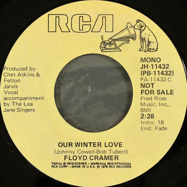 7-дюймовая пластинка FLOYD CRAMER Our Winter Love JH11432 RCA 1978 США Кантри/Фолк Б/у