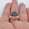 Natural Smoky Quartz Ring, Trillion Smoky Ring, Capricorn Birthstone, Handmade 925 Sterling Silver Ring, Promise Ring