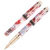AURORA Перьевая ручка Лимитированная 946 Fuji Sakura FUJI Красный Синий Камень PGT 18K Поршневая система Тонкое перо F 946-PSK-F