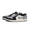 Jordan Air Jordan 1 Mist Gray Smile Low top Vintage Basketball Shoes Unisex Black Gray II3788-003(Team1715-Smile)