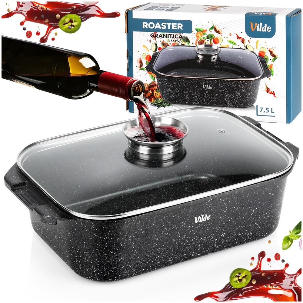 Granite roasting pan with lid GRANITICA 3.5 l, 35x23x12 cm