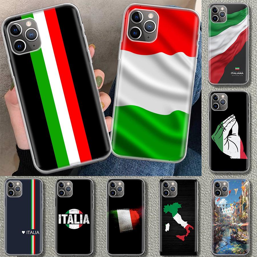 Italy Flag Phone Case Cover for iPhone 11 12 13 Mini 14 15 Plus 16 Pro Max 17 Air 7 8 + SE Art Customized Fundas 11 12 13 Mini 1