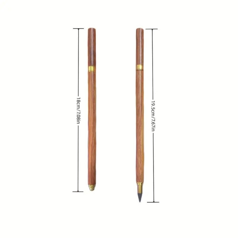 Professional Vintage Brass Wooden Pencil 0.5mm Eternal Pencil 3 Colors Wooden Pencil Kids