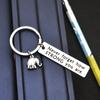Inspirational Positive Energy Keychain, Elephant Never Don't Forget How Strong You Are Stainless Steel Keychain, Relatives And Friends Gifts