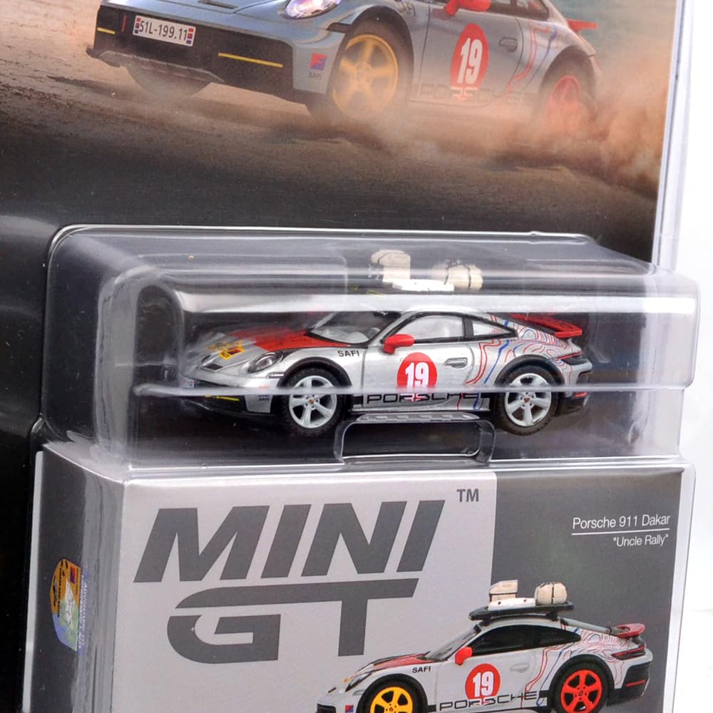 MINI GT Масштаб MiJo TOYS PORSCHE 911 Dakar CHASE CAR MiJo Toys Ограниченная серия Porsche 911 Dakar Машина-призрак 164 - «Дядя Ралли» (США) """Дядя Рэмми"""
