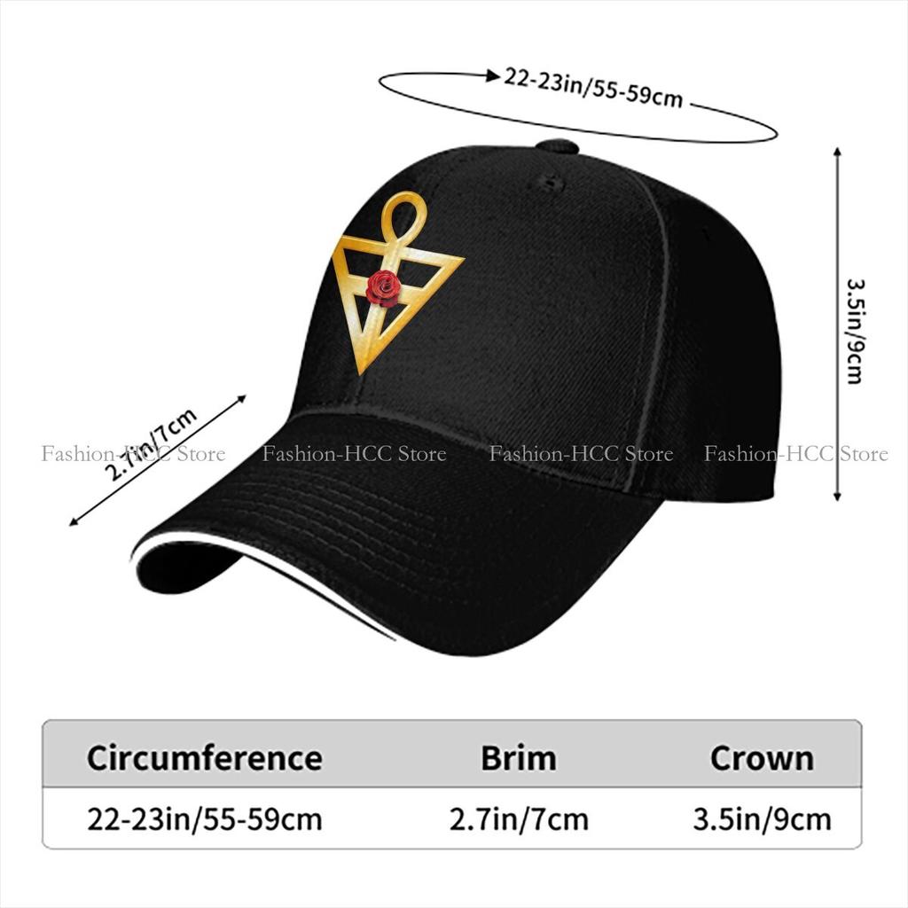 Summer Cap Sun Visor Emblem of the Rosicrucian Order Classic Hip Hop Cross Peaked Hats