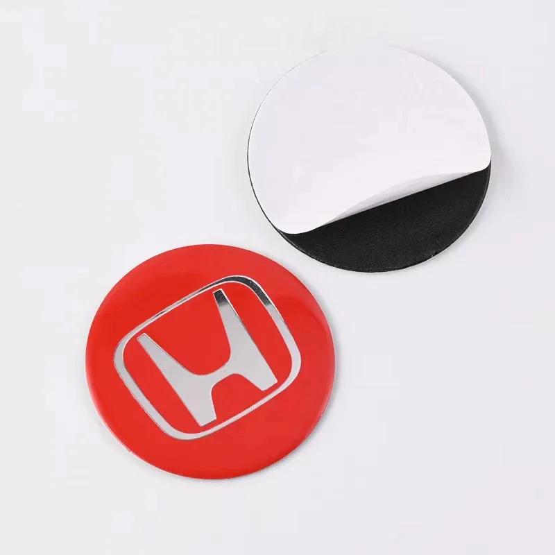 4Pcs 45mm Car Wheel Hub Center Cap Sticker Metal Emblem Stickers For Honda Civic Accord Fit City Vezel CRV Odyssey Pilot Jazz