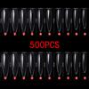 500 Pcs Boxed Transparent Coffin Fake Nails Natural Long Ballet Full Coverage Nail Tips Decorations Pressed On The Nails