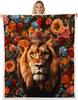 GUOYU Blanket Wild Cheetah Kids Throw BlanketLeopard Yellow Rose Floral Bed BlanketAnima Flower Heart Girls Boys Sofa DecorYellow Black