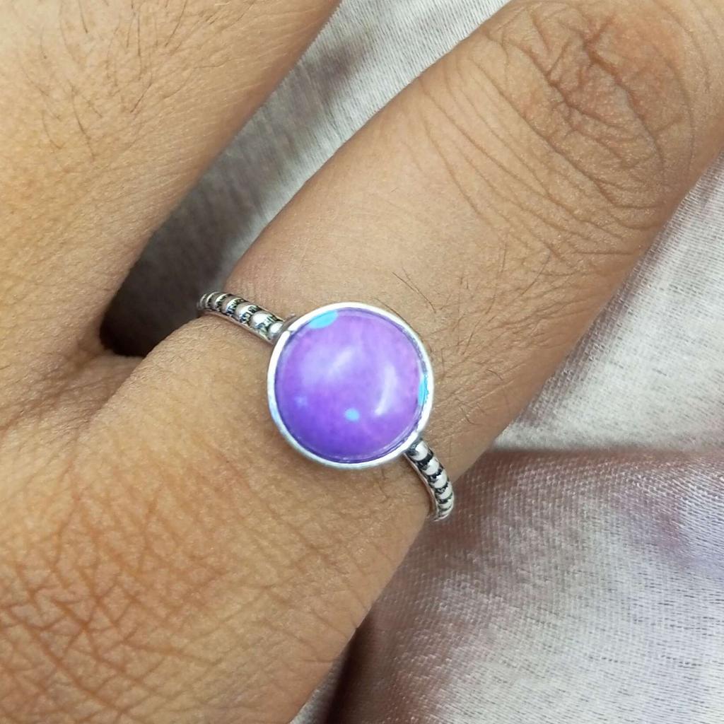 Turquoise Gemstone 925 Sterling Silver Plated Handmade Ring Jewelry PQY-IJ10644