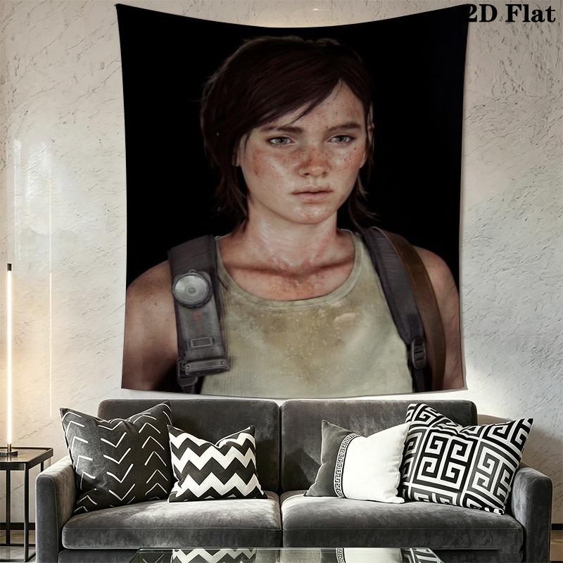 ellie williams game Wall Tapestry Aesthetic Wall Hanging Printed Fabric Blanket Decorative Tapestries for Bedroom Living Room Home Decor