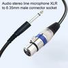 2M 6.35MM к XLR Аудиокабель Гитары Микрофоны Колонки Микшеры 6.35MM Штекер к XLR 3-контактный Гнездо Аудио Стерео Кабель Адаптер Шнур