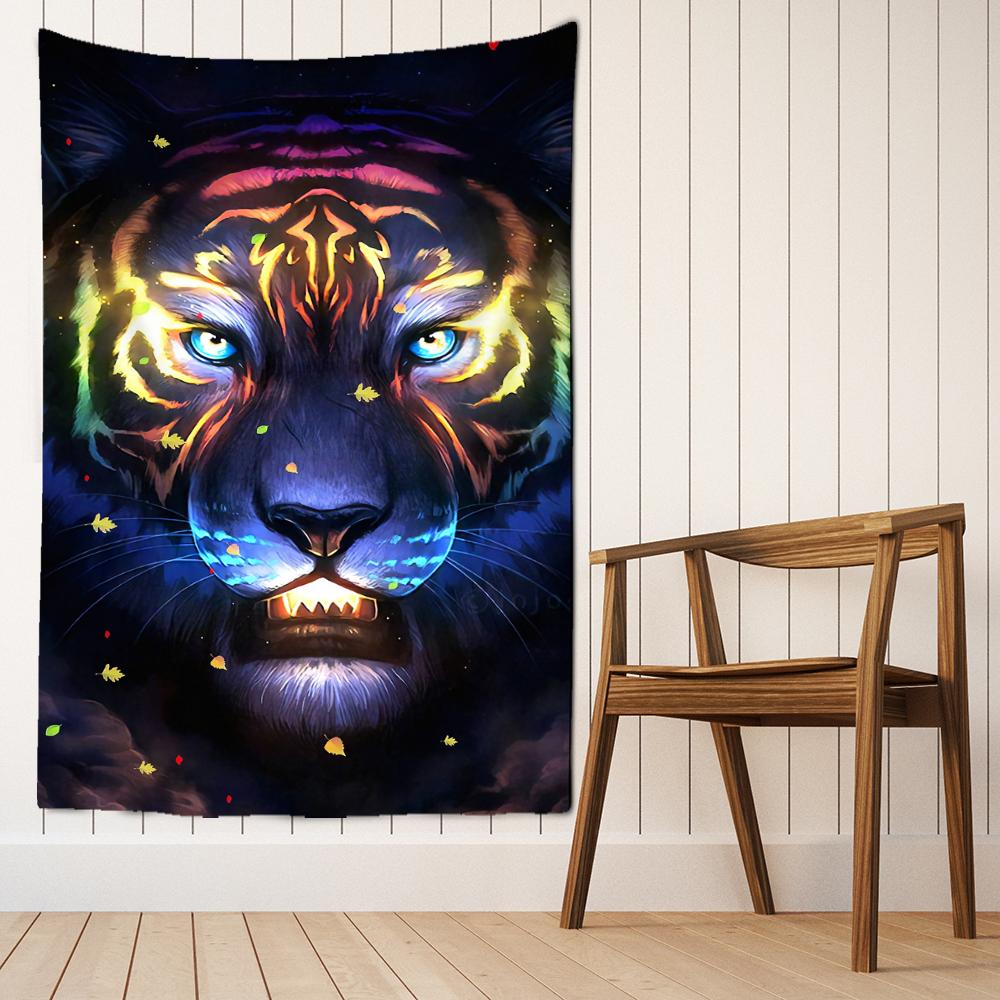 Психоделический гобелен с грибом смерти, настенный красочный абстрактный богемный хиппи, колдовство, общежитие, домашний декор