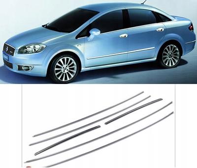 FIAT LINEA — Хромированные накладки на окна боковых дверей — Акценты на краях автомобиля премиум-класса — Защитные усилители дверной рамы