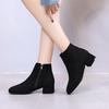 Women's Winter Boots  New Suede Dress Women Warm Boots Fashion Mid-Heel Wool Warm Women's Ankle Boots