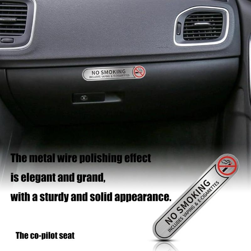 20 шт. Автомобильные предупреждающие наклейки Знак «Не курить» Предупреждающая маркировка Высокая видимость ПВХ наклейки для помещений и улицы