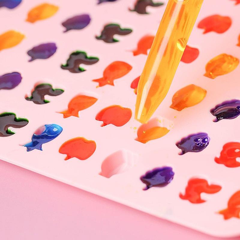 Mix Fruit Animal Silicone Chocolate Mold Rabbit Fish Fudge Candy Jelly Mould Geometric Heart Cake Decor Baking Ice Tray Gifts