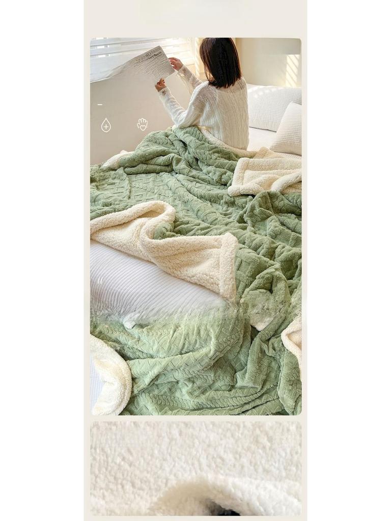 Одеяло из кораллового флиса - Мягкая шаль для дивана и офиса