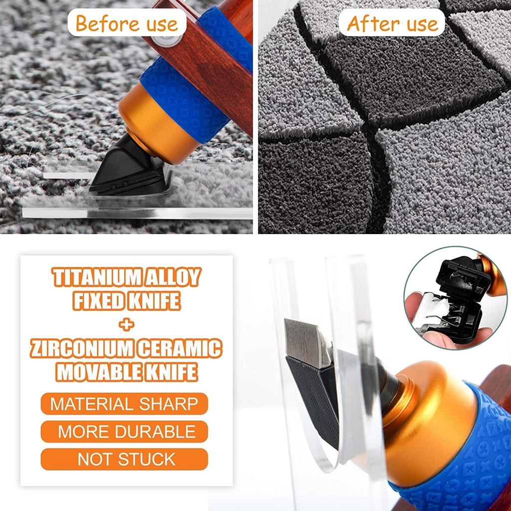 Tufting Carpet Trimmer,Tufting Gun Trimmer with Shearing,Professional Electric Rug Tuft Carver Clippers