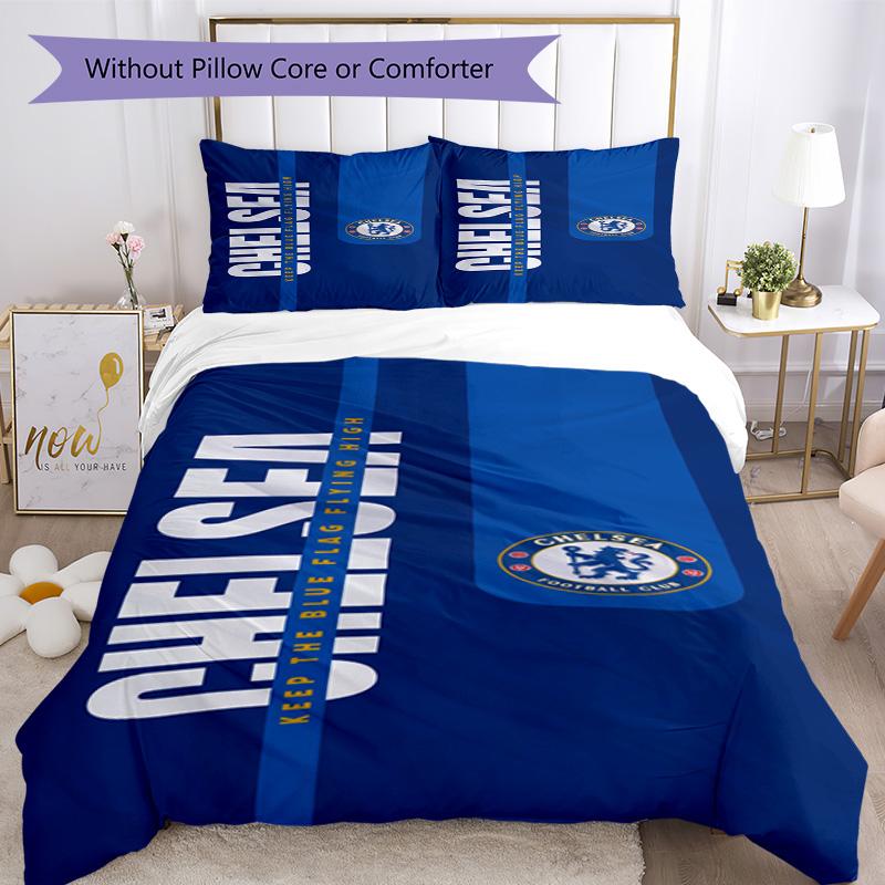 Chelsea Fc Football Player Bed Linen Set Suitable for Playroom Machine Washable Perfect Gift for Friends Family