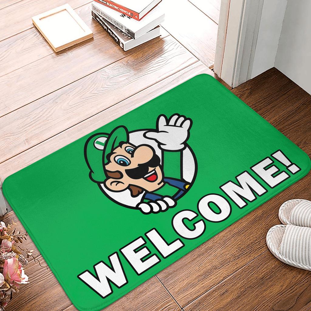 M-Marios Super Bros Front Door Floor Entrance Mat Outdoor Bathroom Kitchen Doormat Garden Carpet Rug