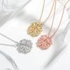 Two-wear Love Flower Pendant, Heart-to-heart, Niche Design Sense, One-piece Multi-wear Heart-shaped Four-leaf Clover Necklace