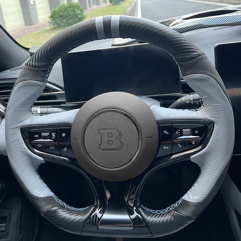 For BYD Seal EV 6 7 DM-i Dolphin Seagul ATTO 3 Steering Wheel Emblem Sticker Suede Sticker Car Interior Accessories