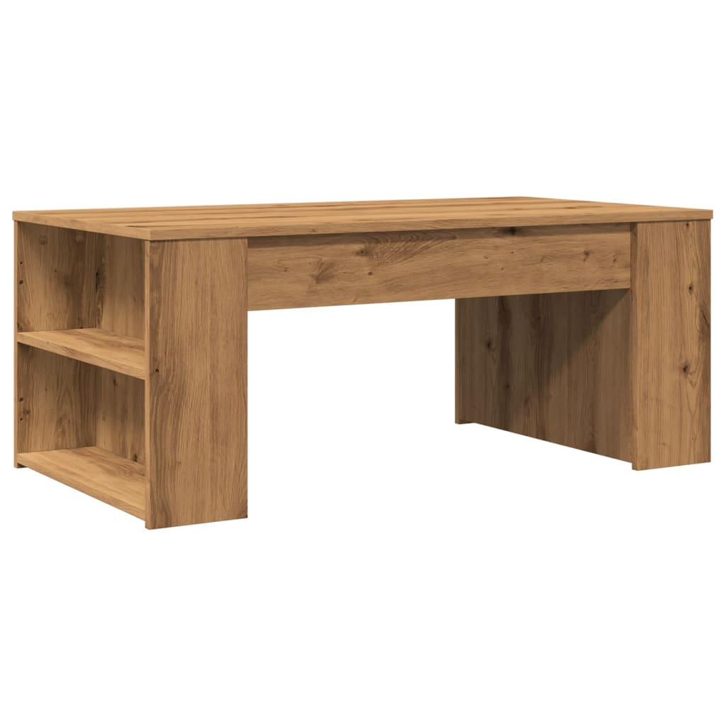 Coffee Table Artisan Oak 102x55x42 cm Wood Based Panel