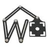 Free Square, Hexagonal Ruler, Scribing Gauge, Folding Angle Measurement, Adjustable Folding Ruler, Aluminum Alloy, SxP (1 Piece)
