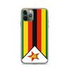 Coque iPhone - Multicolore - Drapeau Zimbabwe - Souple - Compatible iPhone 11 Pro - Verticale