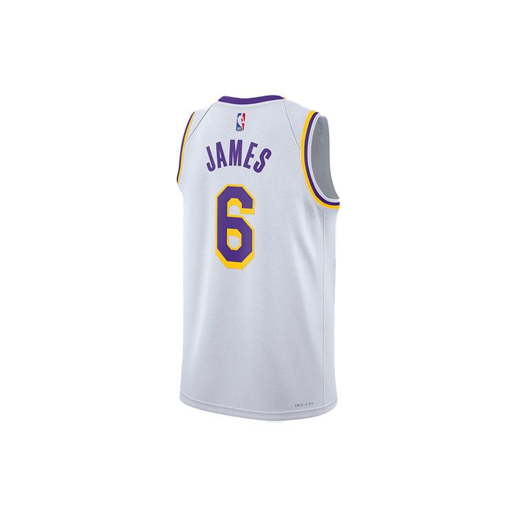 Nike Майка NBA Training Fan Edition 20 - LA Lakers James No. 6 мужских топов белого цвета CW3595-103