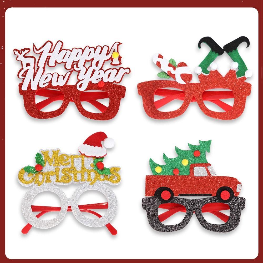 Party Decorations Christmas Frame Glasses Christmas Decorative Glasses Santa Claus Eyeglasses