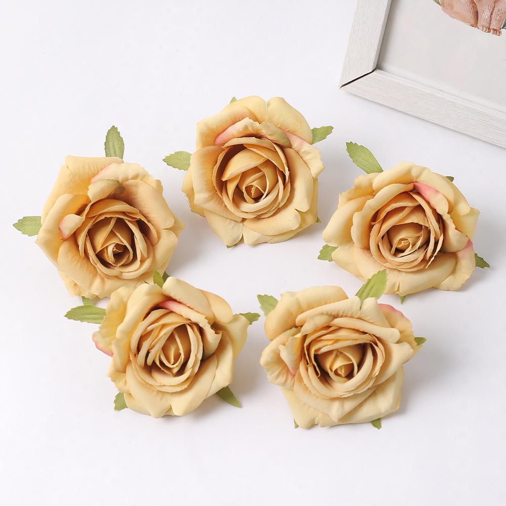 5/10Pcs Rose Artificial Flower Silk Fake Flowers Home Decor Garden Wedding Party Decoration DIY Craft Garland Gift Accessories